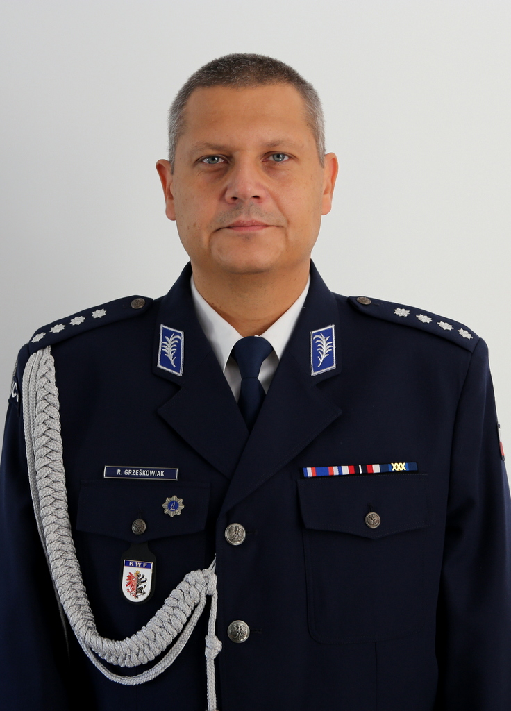 Komendant Komisariatu Policji Bydgoszcz-Błonie nadkomisarz Radosław Grześkowiak